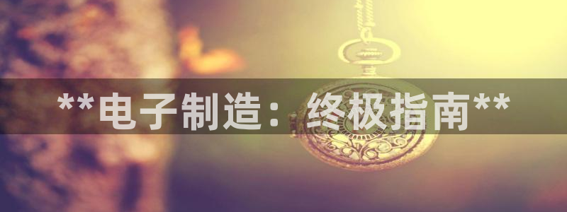 彩神8官网下：**电子制造：终极指南**