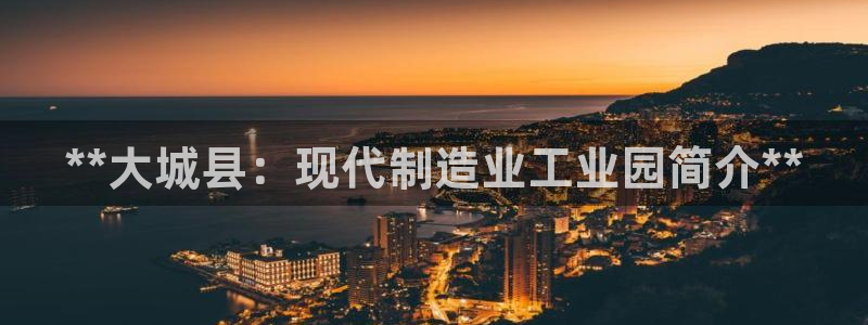 彩神v秘聊号码：**大城县：现代制造业工业园简介**