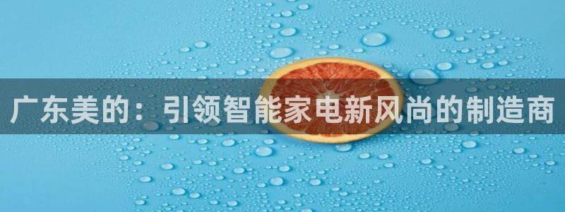 彩神vii官网：广东美的：引领智能家电新风尚的制造商