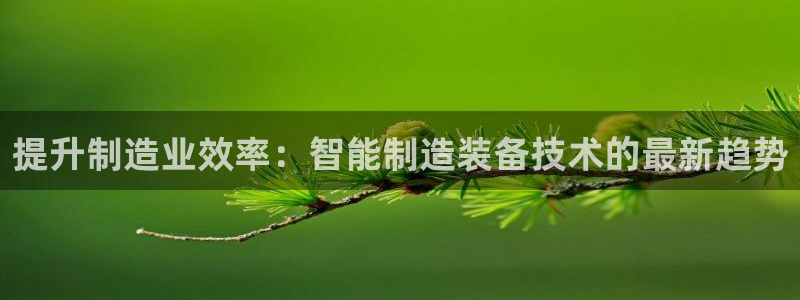 彩神vll购彩大厅大众：提升制造业效率：智能制造装备技术的最新趋势
