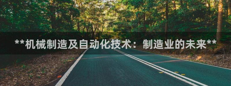 彩神购彩-购彩大厅入口500：**机械制造及自动化技术：制造业的未来**