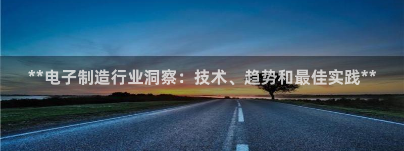彩神ix平台：**电子制造行业洞察：技术、趋势和最佳实践**