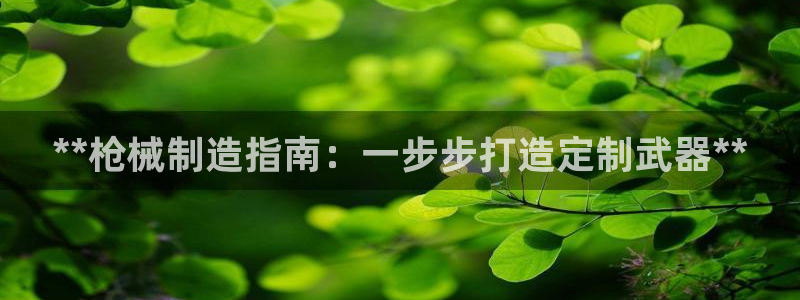 彩神v1官网：**枪械制造指南：一步步打造定制武器**